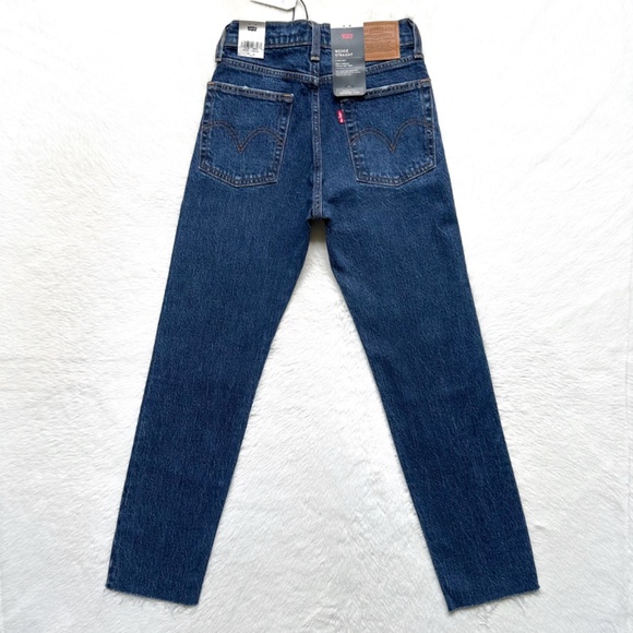 Levis Premium Wedgie Straight High Rise Button Fly Salsa Roll Stretch Jeans - Picture 8 of 12